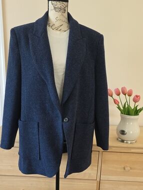 ba&sh Navy Single-Button Women's Blazer